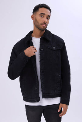 Veste en denim doublée en sherpa West49 homme