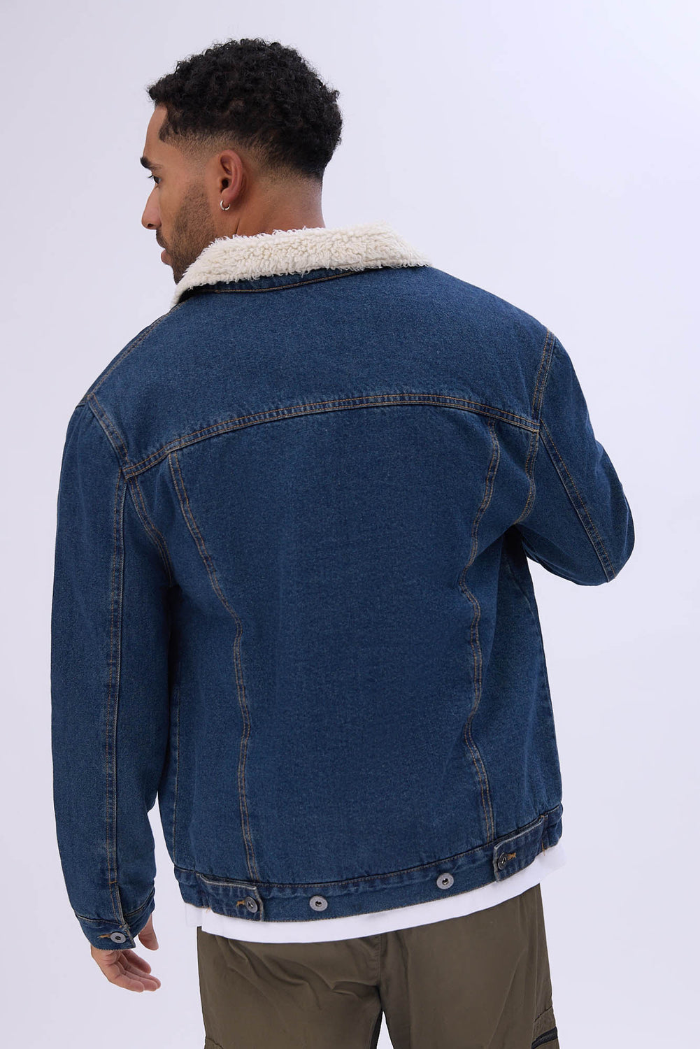 Veste en denim doublée en sherpa West49 homme Veste en denim doublée en sherpa West49 homme