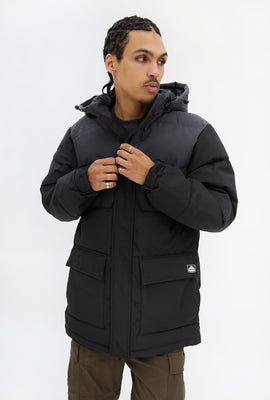 West49 Mens Colour Block Puffer