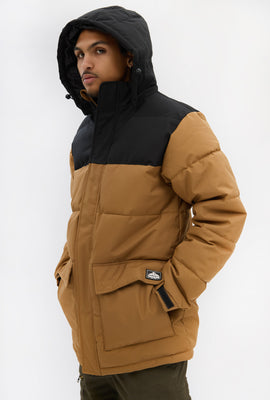 West49 Mens Colour Block Puffer