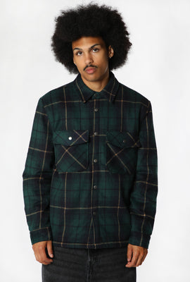 West49 Mens Sherpa Lined Flannel Shacket
