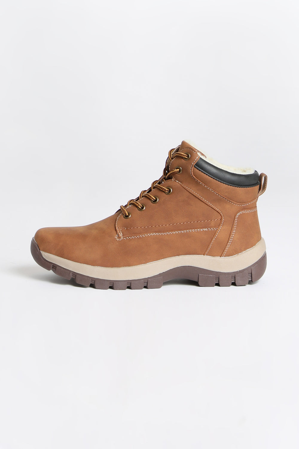Mens Hiker Boots with Faux Fur Mens Hiker Boots with Faux Fur