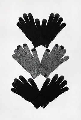 Zoo York Mens 3-Pack Touch Screen Gloves