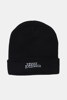 No Fear Mens Embroidered Logo Foldup Beanie