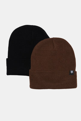 Zoo York Mens Foldup Beanie 2-Pack