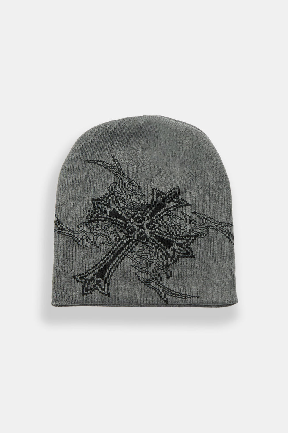 Cross Graphic Jacquard Knit Beanie Cross Graphic Jacquard Knit Beanie