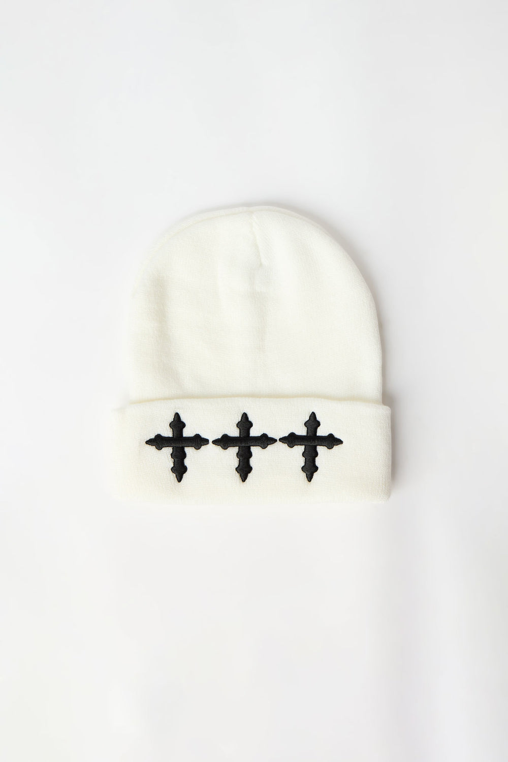 Triple Cross Embroidered Beanie Triple Cross Embroidered Beanie