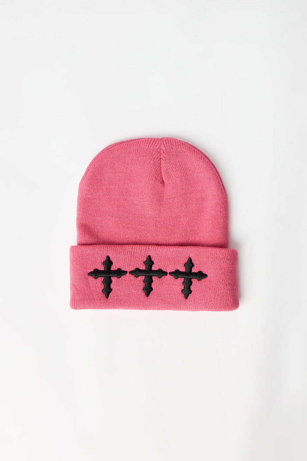 Triple Cross Embroidered Beanie Triple Cross Embroidered Beanie