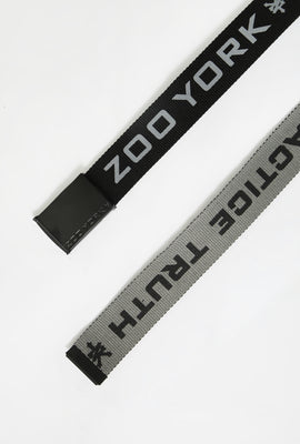 Ceinture Réversible Logo Zoo York Homme