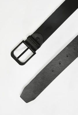 Ceinture En Simili Cuir Noire Matte Zoo York Homme