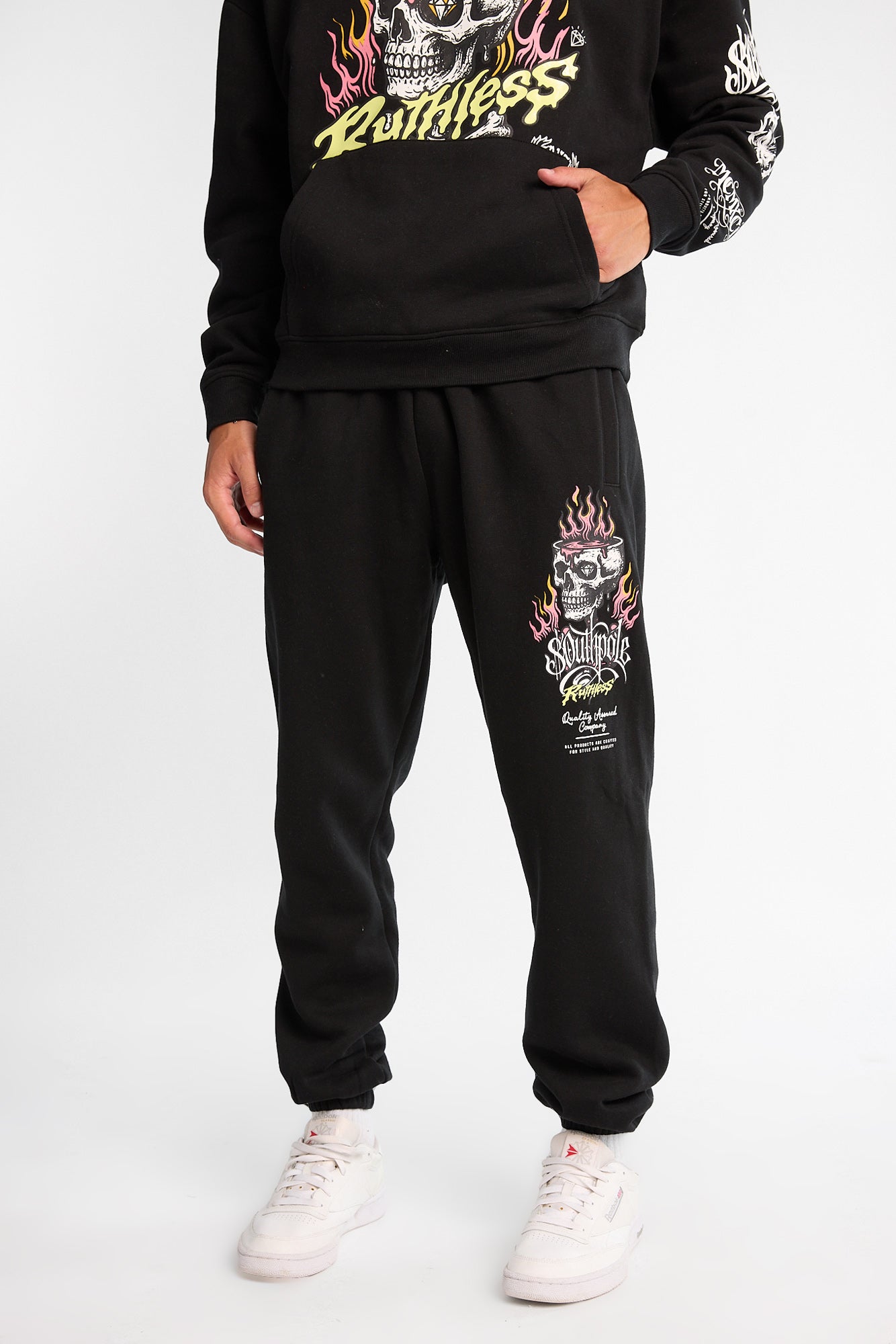 Southpole Ruthless Skull Graphic Sweatpants - /