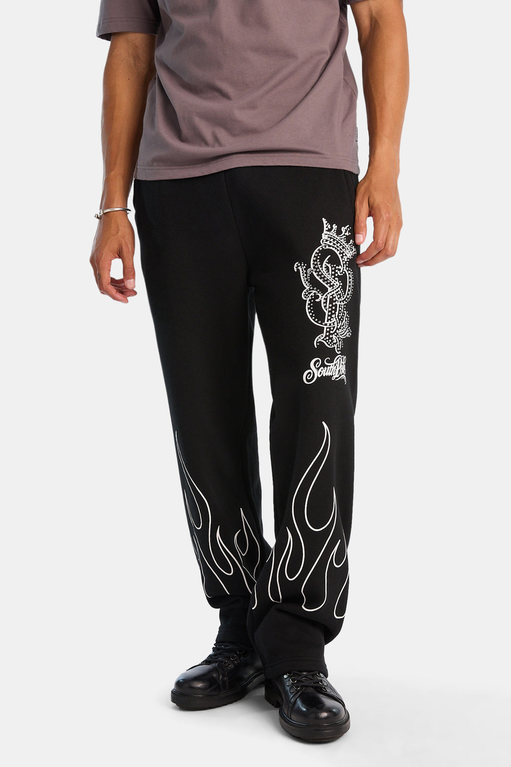 Southpole Rhinestones & Flames Sweatpants Southpole Rhinestones & Flames Sweatpants