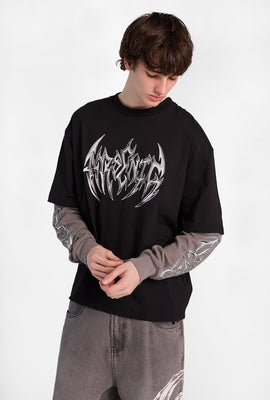Arsenic Gothic Logo Long Sleeve 2-Fer Tee