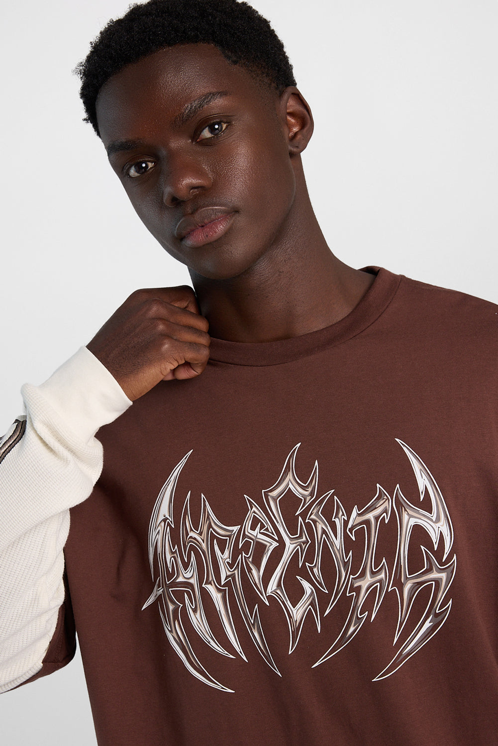 Arsenic Gothic Logo Long Sleeve 2-Fer Tee Arsenic Gothic Logo Long Sleeve 2-Fer Tee