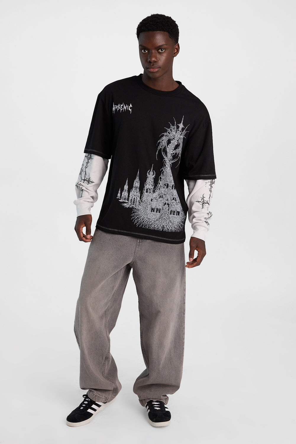 Arsenic Mystical Long Sleeve 2-Fer Tee Arsenic Mystical Long Sleeve 2-Fer Tee