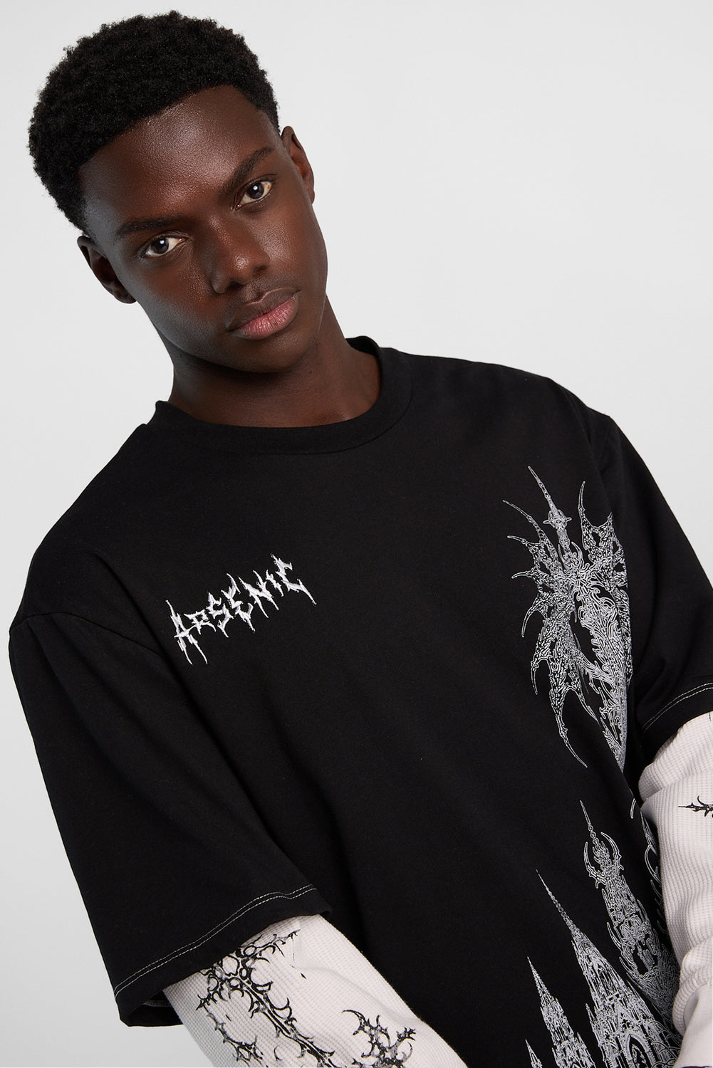 T-shirt superposé à manches longues imprimé Arsenic T-shirt superposé à manches longues imprimé Arsenic