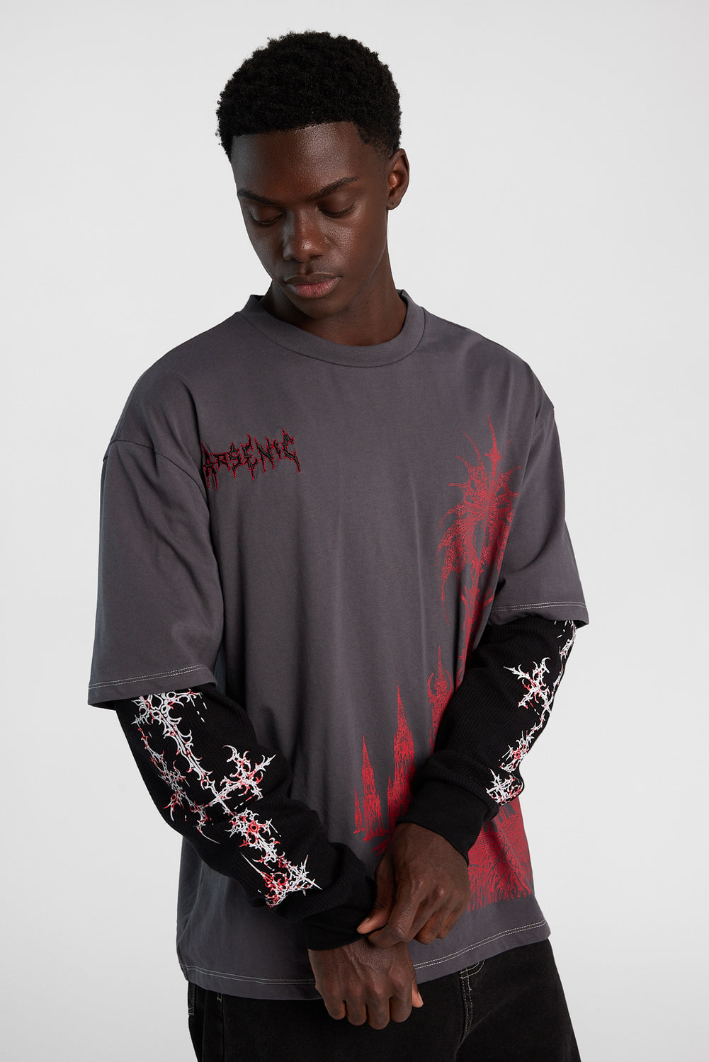 T-shirt superposé à manches longues imprimé Arsenic T-shirt superposé à manches longues imprimé Arsenic