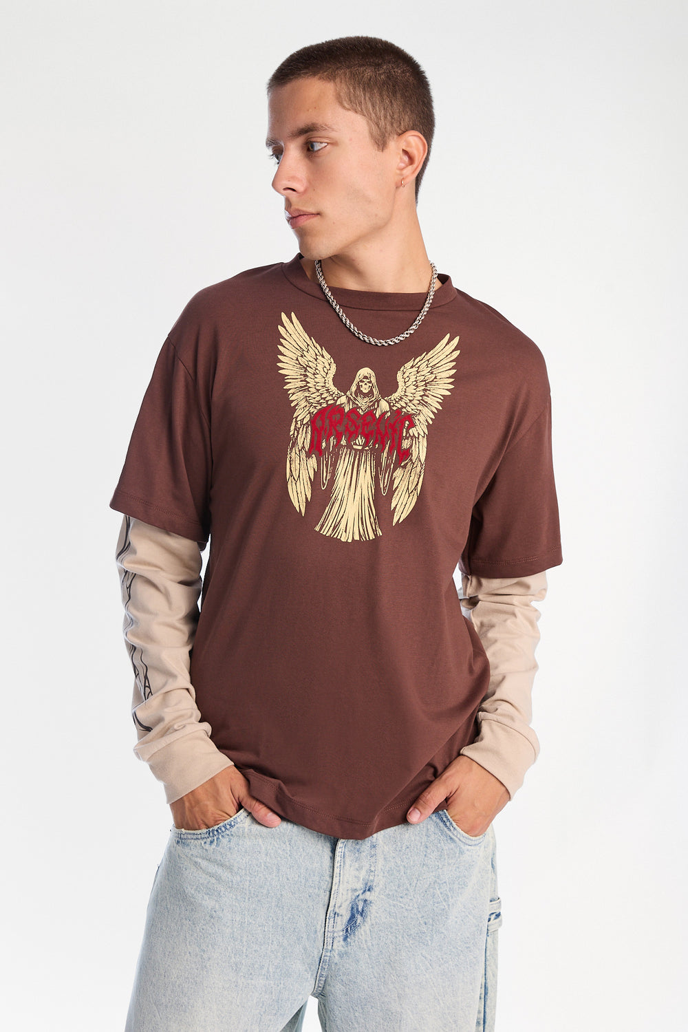 Arsenic Reaper Angel Long Sleeve 2-Fer Tee Arsenic Reaper Angel Long Sleeve 2-Fer Tee