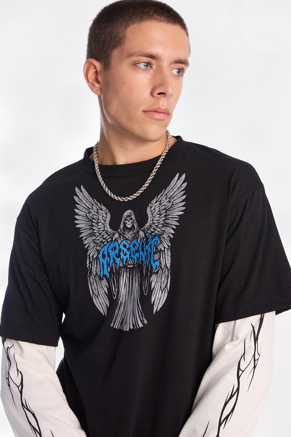 Arsenic Reaper Angel Long Sleeve 2-Fer Tee Arsenic Reaper Angel Long Sleeve 2-Fer Tee