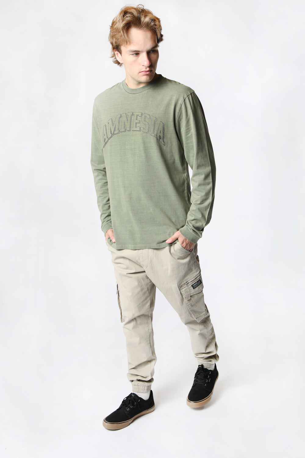 Amnesia Mens Long Sleeve Top Amnesia Mens Long Sleeve Top