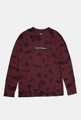 Haut à manches longues tie-dye imprimé logo Zoo York homme