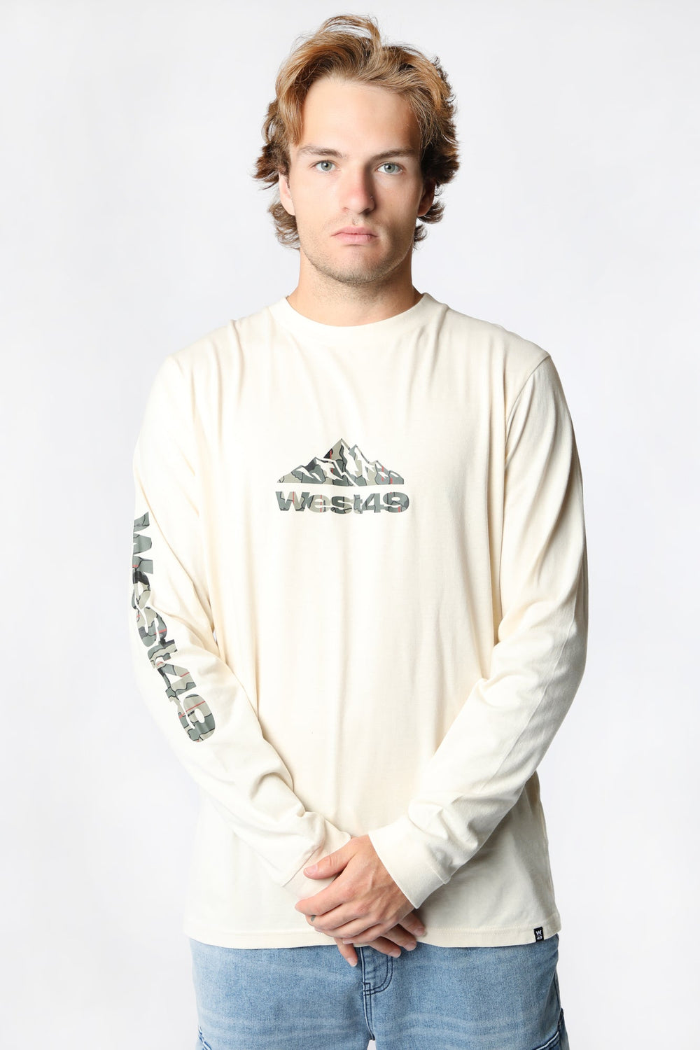 West49 Mens Mountain Camo Long Sleeve Top West49 Mens Mountain Camo Long Sleeve Top
