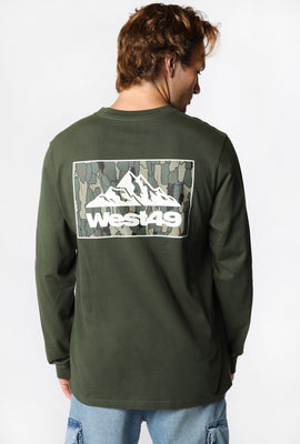 West49 Mens Mountain Camo Long Sleeve Top