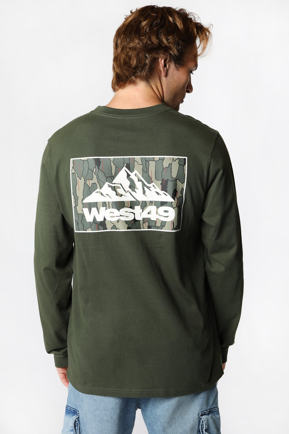 West49 Mens Mountain Camo Long Sleeve Top West49 Mens Mountain Camo Long Sleeve Top