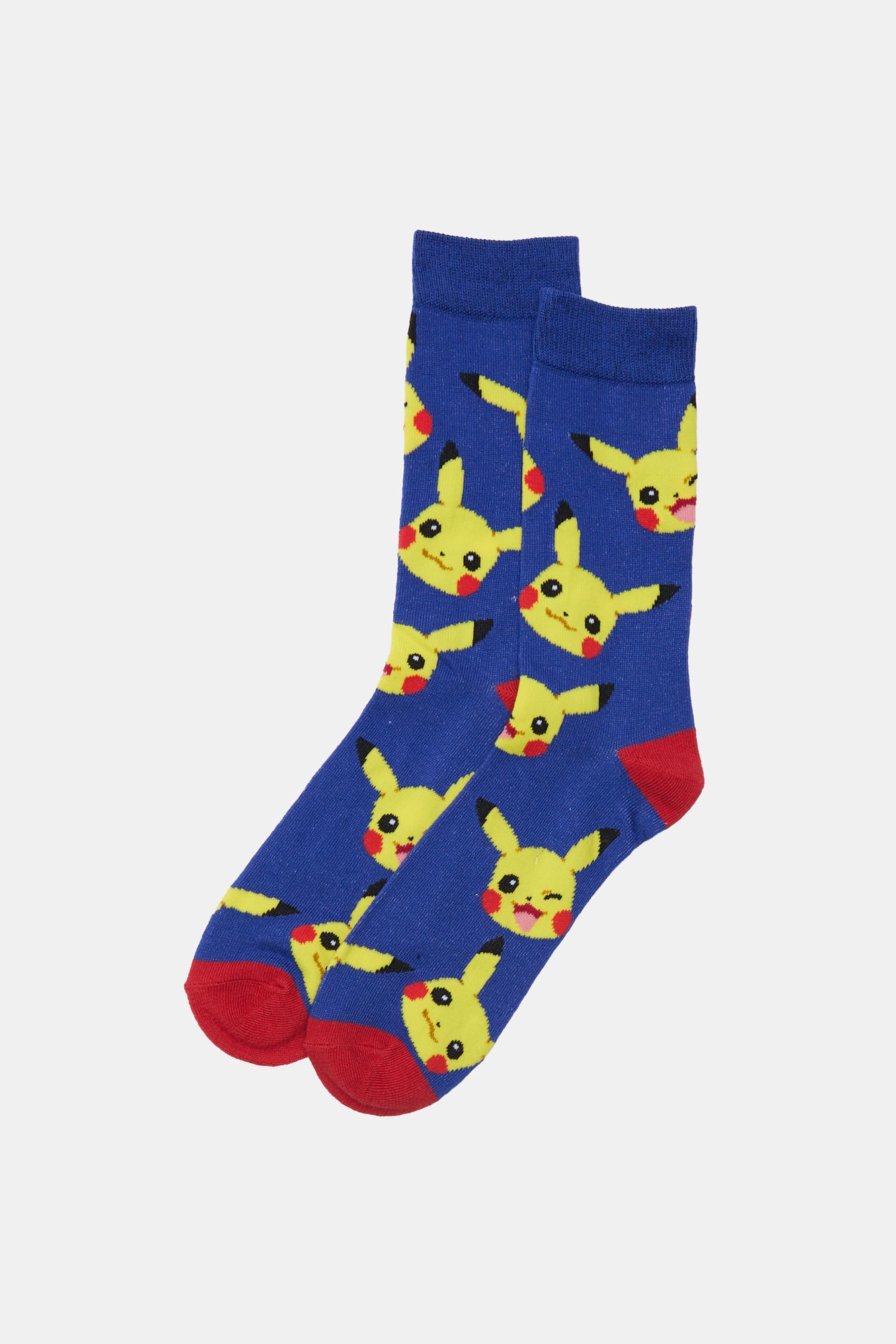 Mens Pokémon Pikachu Crew Socks - Blue / O/S