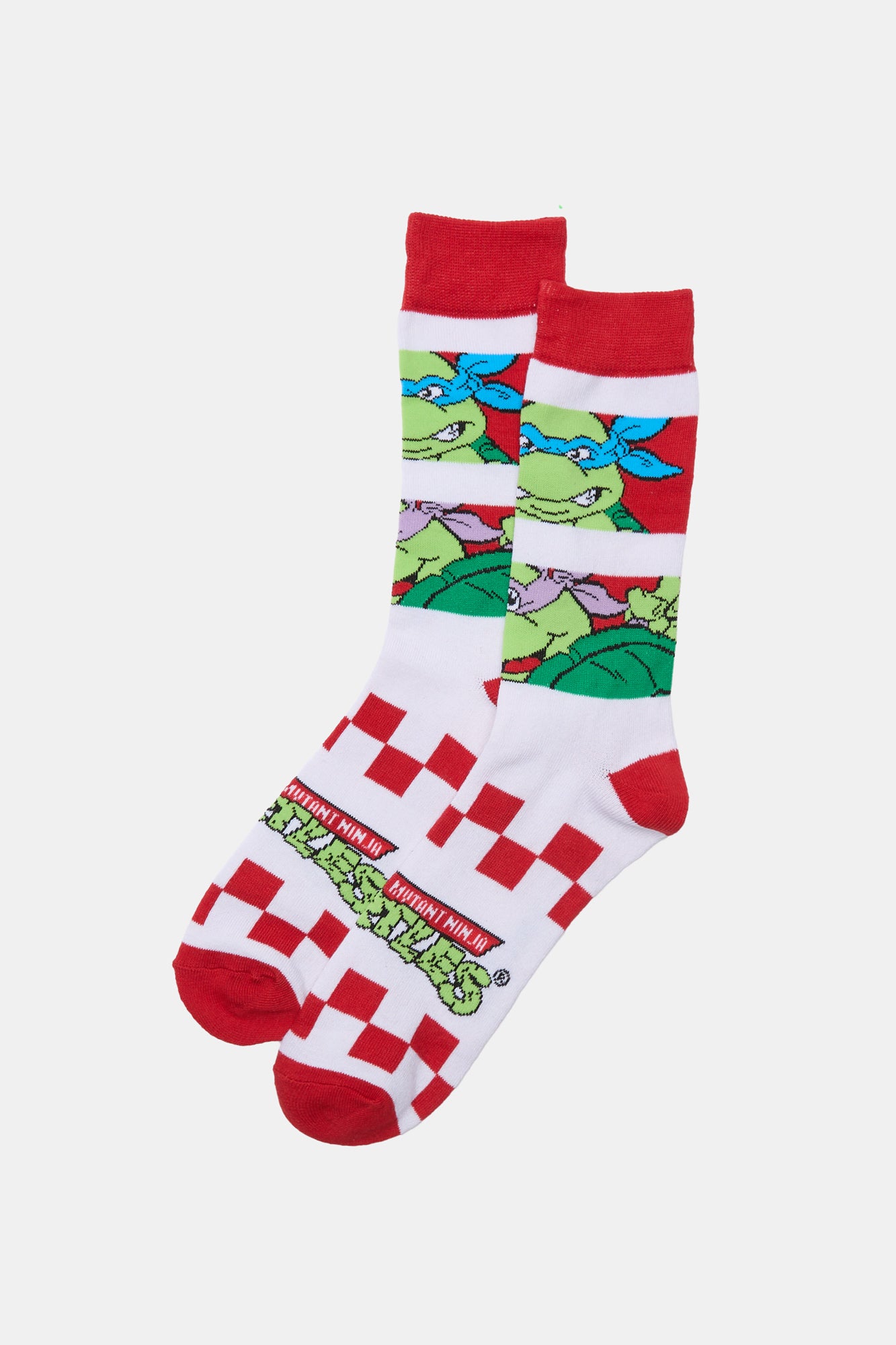 Mens Teenage Mutant Ninja Turtles Crew Socks - Red / O/S