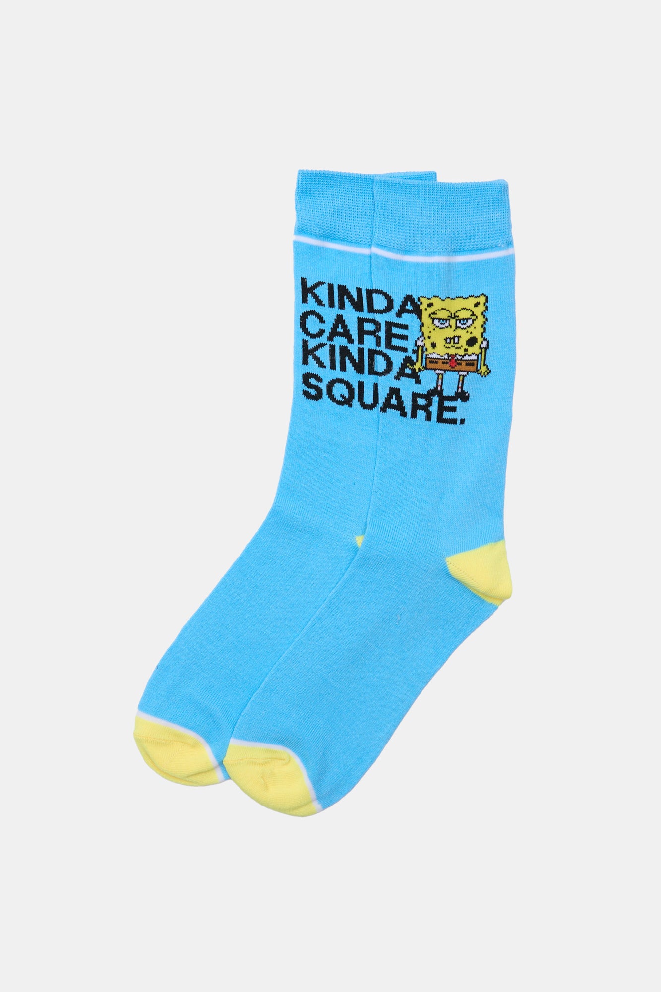 Mens SpongeBob SquarePants Crew Socks - Light Blue / O/S