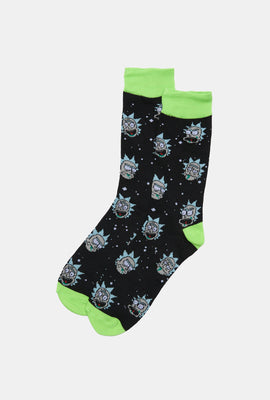 Mens Rick and Morty Crew Socks