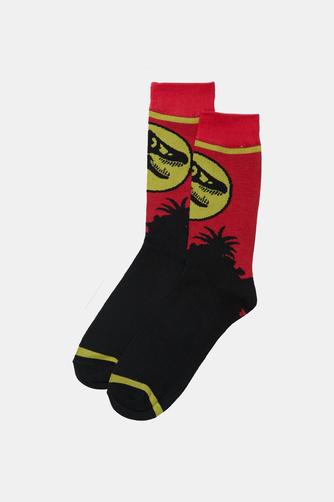 Mens Jurassic Park Crew Socks - Red / O/S