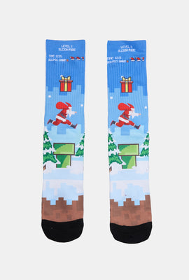 Zoo York Mens Holiday Print Crew Socks