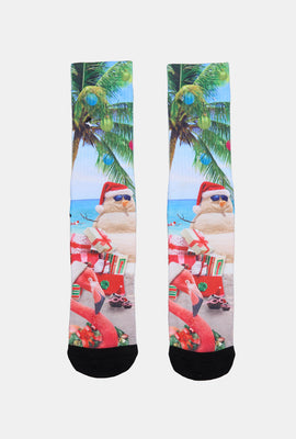 Zoo York Mens Holiday Print Crew Socks