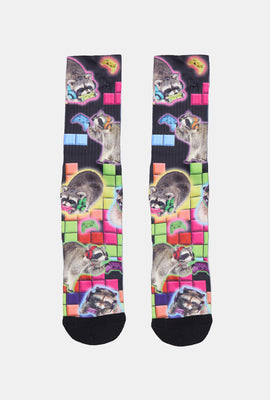 Zoo York Mens Printed Crew Socks