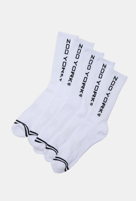 Zoo York Mens 5-Pack Athletic Crew Socks