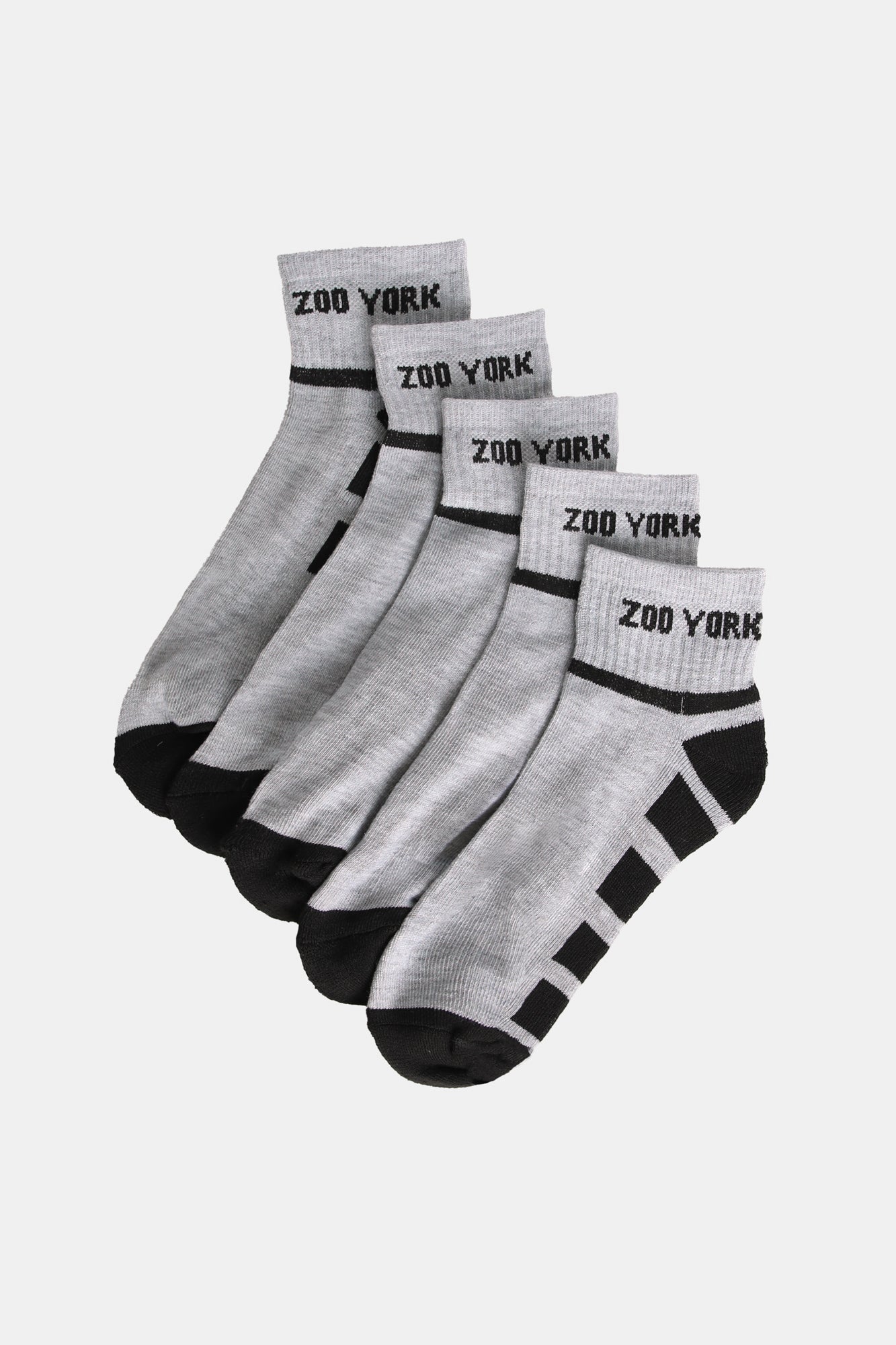 Zoo York Mens 5-Pack Logo Ankle Socks - / O/S