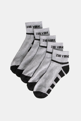 Zoo York Mens 5-Pack Logo Ankle Socks