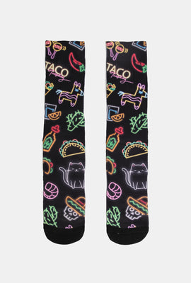 Zoo York Mens Printed Crew Socks