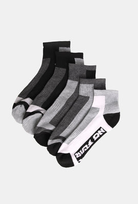 No Fear Mens 5-Pack Logo Ankle Socks