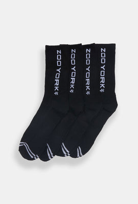 Zoo York Mens 4-Pack Athletic Crew Socks