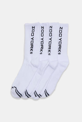Zoo York Mens 4-Pack Athletic Crew Socks