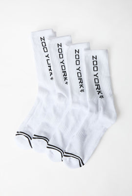 4 paires de chaussettes athlétiques mi-mollet Zoo York