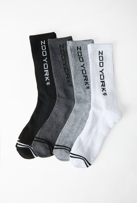 4 paires de chaussettes athlétiques mi-mollet Zoo York
