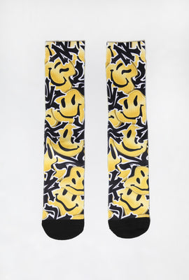 Zoo York Mens Melted Smiley Crew Socks
