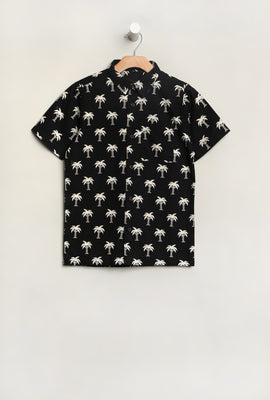 Arsenic Youth Poplin Allover Print Button-Up