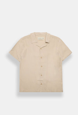 Chemise boutonnée en mélange de lin junior