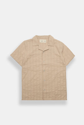 Youth Textured Short Sleeve Button-Up Shirt