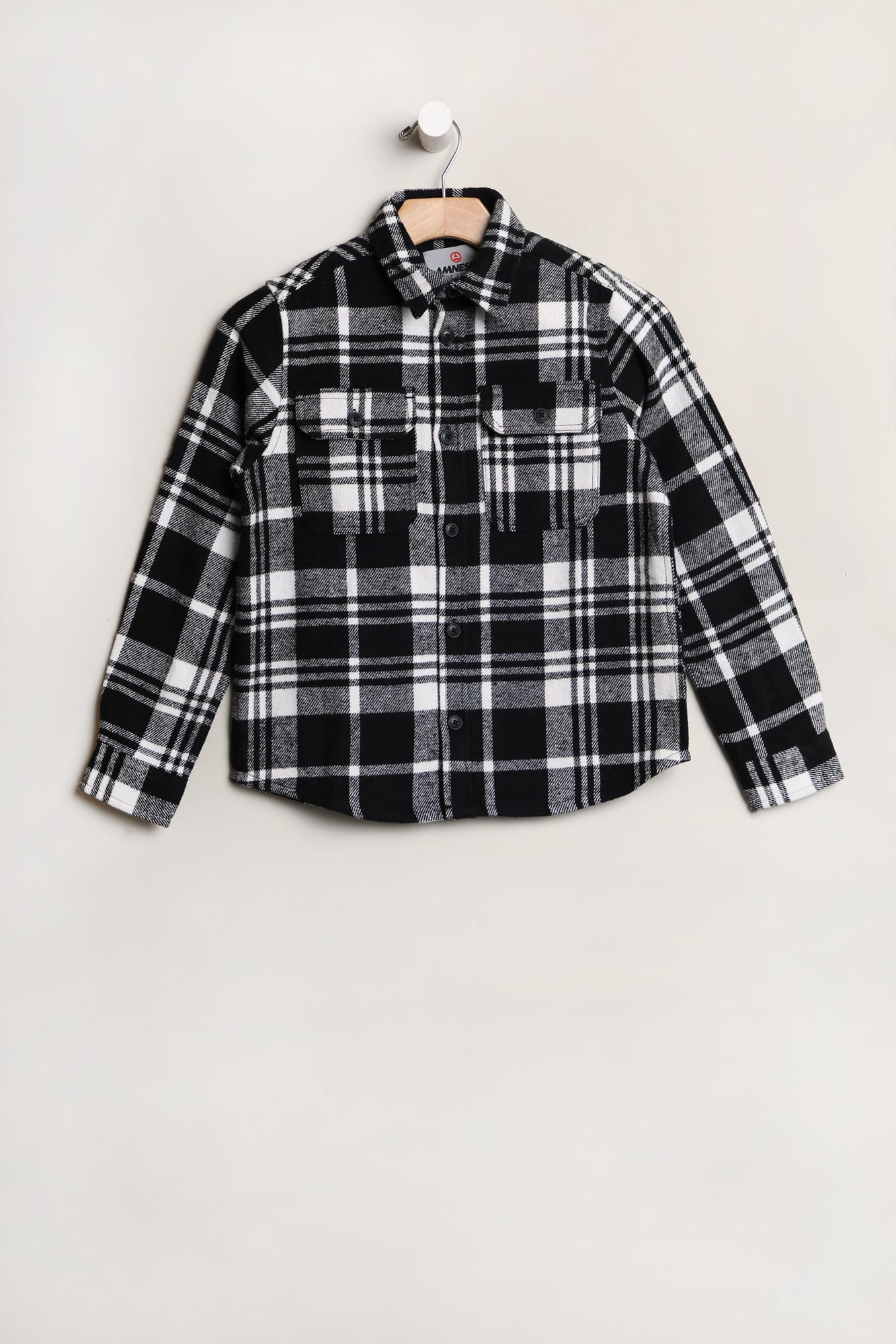 Amnesia Youth Flannel Plaid Button-Up